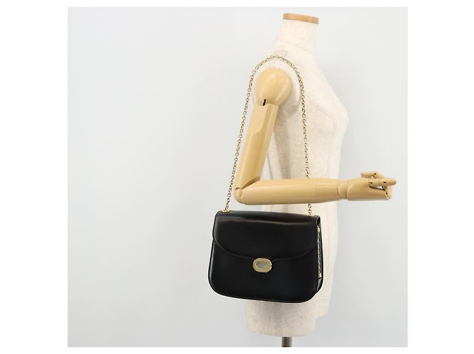 Borsa a spalla in pelle Gucci nera e oro Auth 175138 Nero D'oro - vista 27