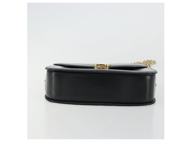 Borsa a spalla in pelle Gucci nera e oro Auth 175138 Nero D'oro - vista 5
