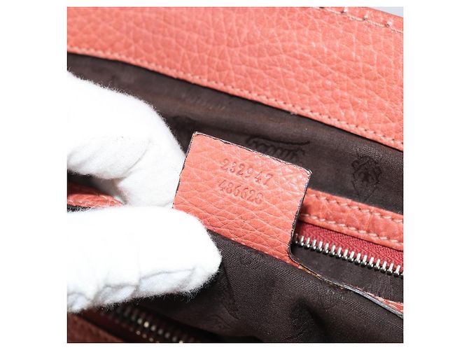 Gucci Bamboo Tote Bag Leder Rosa Silber 232947 Auth 164494 Pink - Ansicht 12