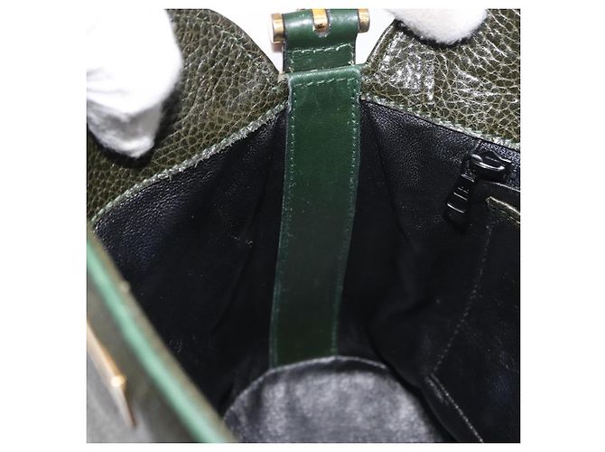 BALLY Borsa a Spalla in Pelle Verde Oro Auth YKZ1255 D'oro - vista 19
