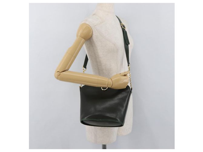 BALLY Borsa a Spalla in Pelle Verde Oro Auth YKZ1255 D'oro - vista 21