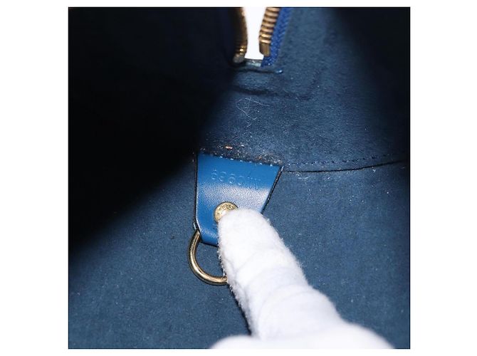 LOUIS VUITTON Epi Soufflot Handtasche Blau M52225 LV Auth yk20328A - Ansicht 12