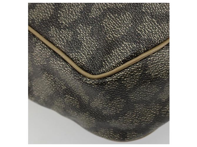 SAINT LAURENT Borsa a Spalla in Tela PVC Grigia Auth 176612 Marrone - vista 14