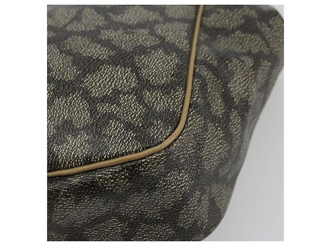 SAINT LAURENT Borsa a Spalla in Tela PVC Grigia Auth 176612 Marrone - vista 15