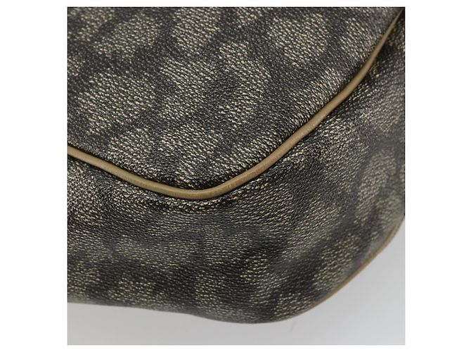 SAINT LAURENT Borsa a Spalla in Tela PVC Grigia Auth 176612 Marrone - vista 16