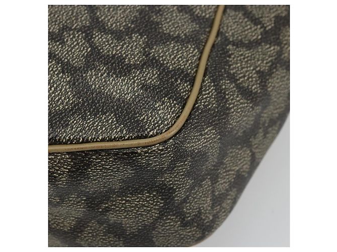 SAINT LAURENT Borsa a Spalla in Tela PVC Grigia Auth 176612 Marrone - vista 9