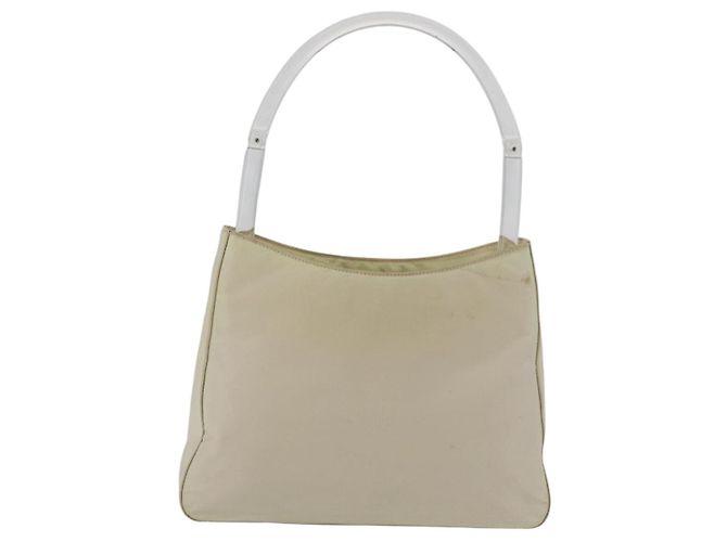 PRADA Borsa a mano in nylon avorio argento Auth 175397 Crudo - vista 2