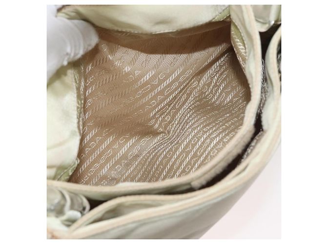 PRADA Borsa a mano in nylon avorio argento Auth 175397 Crudo - vista 20