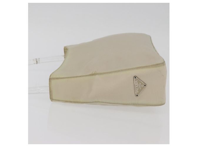 PRADA Borsa a mano in nylon avorio argento Auth 175397 Crudo - vista 4