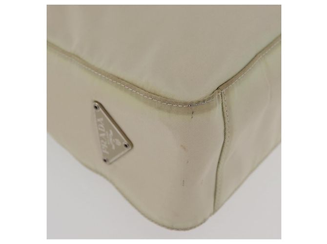 PRADA Borsa a mano in nylon avorio argento Auth 175397 Crudo - vista 9