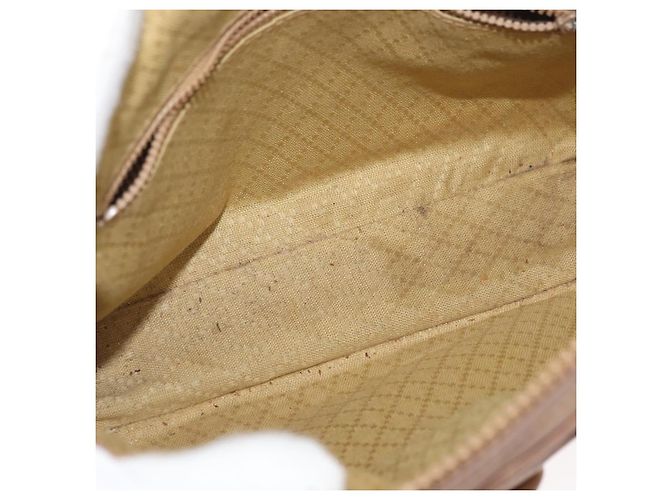 Gucci Borsa a spalla Micro GG Supreme PVC Beige Oro Auth 175309 D'oro - vista 10