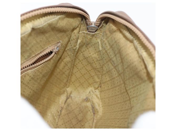 Gucci Borsa a spalla Micro GG Supreme PVC Beige Oro Auth 175309 D'oro - vista 19