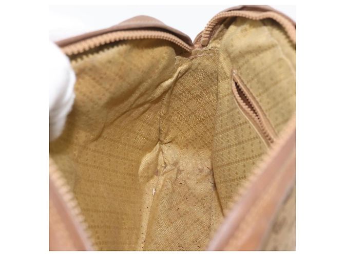 Gucci Borsa a spalla Micro GG Supreme PVC Beige Oro Auth 175309 D'oro - vista 20