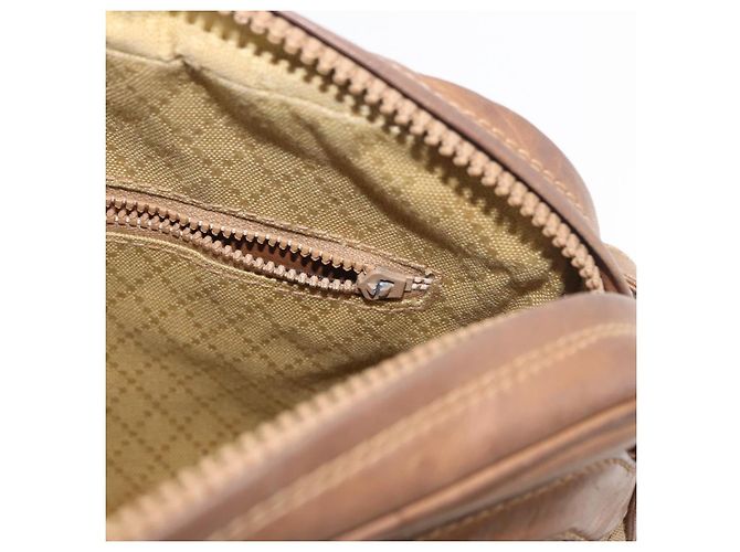 Gucci Borsa a spalla Micro GG Supreme PVC Beige Oro Auth 175309 D'oro - vista 21