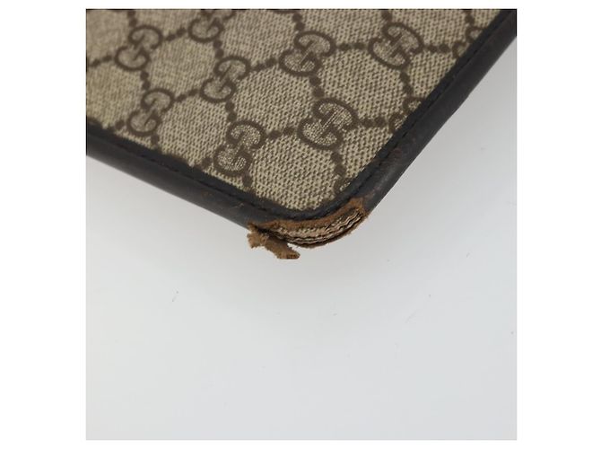 Bolso de Hombro GG Canvas Gucci PVC Beige Plata 27639 Auth yk20236 - vista 11