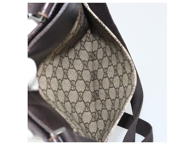Bolso de Hombro GG Canvas Gucci PVC Beige Plata 27639 Auth yk20236 - vista 21