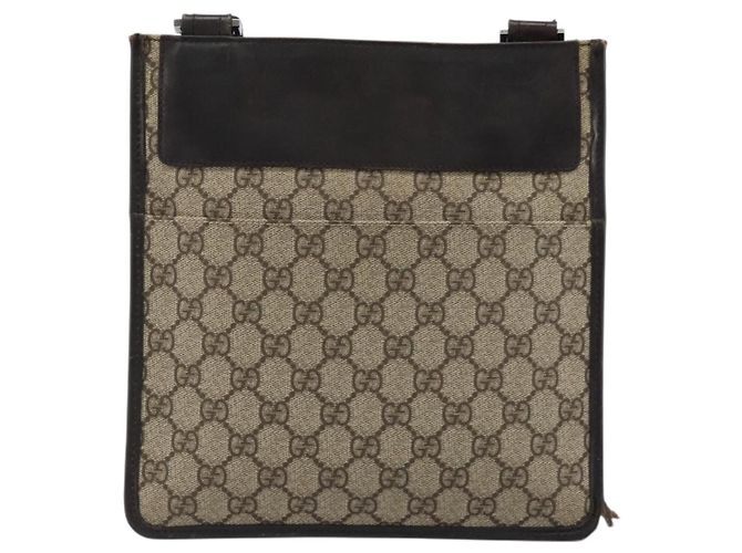 Bolso de Hombro GG Canvas Gucci PVC Beige Plata 27639 Auth yk20236 - vista 3