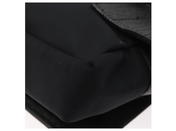 Borsa a vita Gianni Versace in nylon nero e argento Auth BA12122A - vista 17