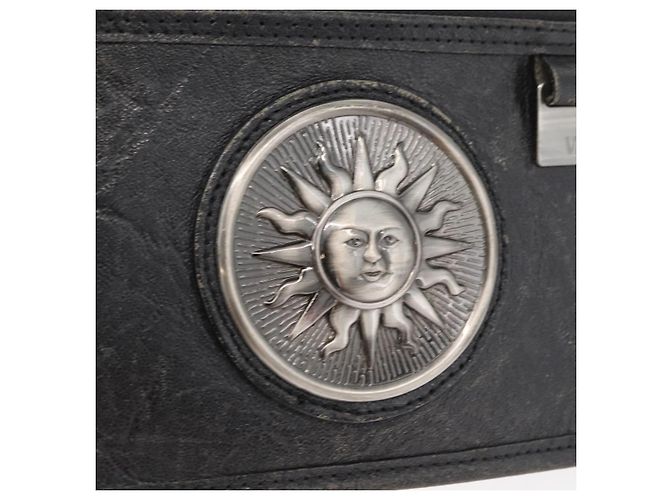 Borsa a vita Gianni Versace in nylon nero e argento Auth BA12122A - vista 18
