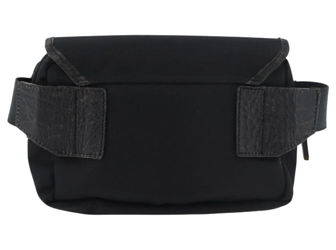 Borsa a vita Gianni Versace in nylon nero e argento Auth BA12122A - vista 2