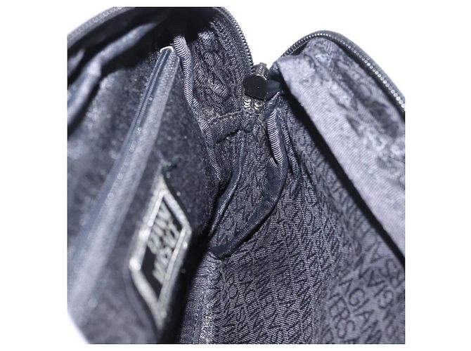 Borsa a vita Gianni Versace in nylon nero e argento Auth BA12122A - vista 22