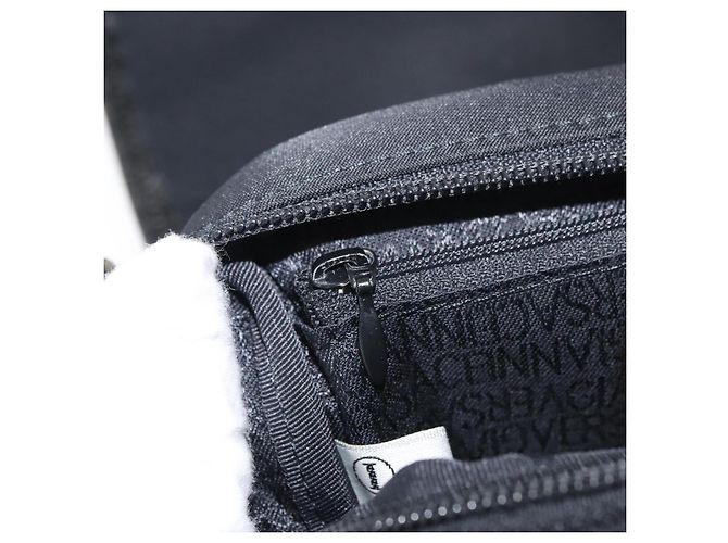 Borsa a vita Gianni Versace in nylon nero e argento Auth BA12122A - vista 24