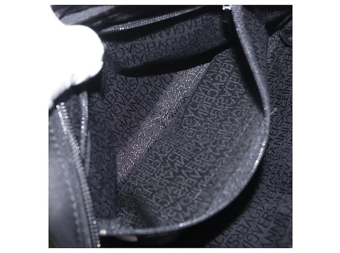 Borsa a vita Gianni Versace in nylon nero e argento Auth BA12122A - vista 25