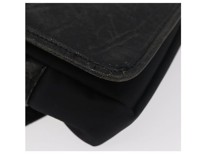 Borsa a vita Gianni Versace in nylon nero e argento Auth BA12122A - vista 8