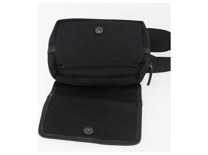 Borsa a vita Gianni Versace in nylon nero e argento Auth BA12122A - vista 9
