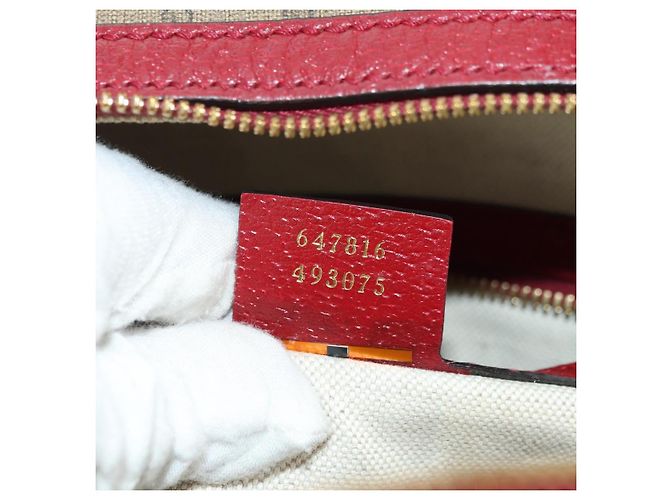 Gucci Zaino Doraemon Micro GG Supreme in PVC beige e oro 647816 Auth YKZ1360M D'oro - vista 11