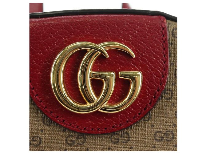 Gucci Zaino Doraemon Micro GG Supreme in PVC beige e oro 647816 Auth YKZ1360M D'oro - vista 21