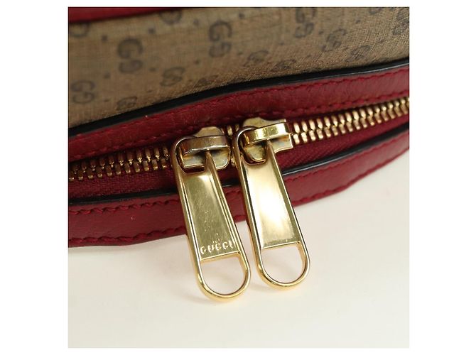 Gucci Zaino Doraemon Micro GG Supreme in PVC beige e oro 647816 Auth YKZ1360M D'oro - vista 22