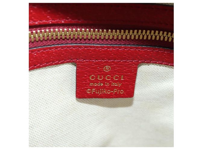 Gucci Zaino Doraemon Micro GG Supreme in PVC beige e oro 647816 Auth YKZ1360M D'oro - vista 23