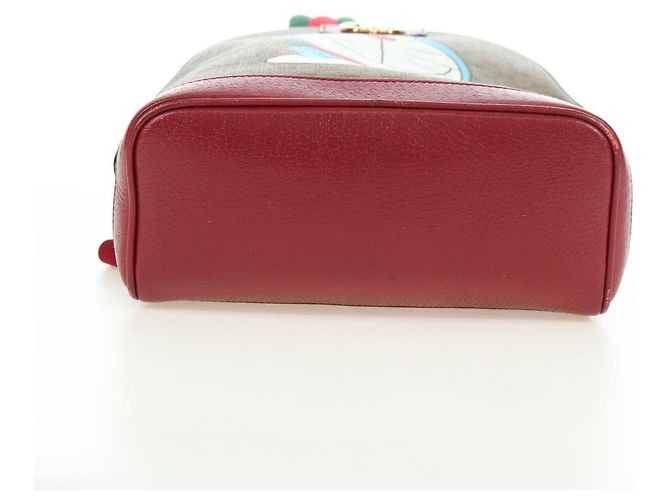 Gucci Zaino Doraemon Micro GG Supreme in PVC beige e oro 647816 Auth YKZ1360M D'oro - vista 5