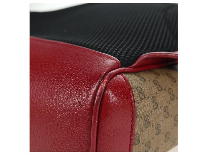 Gucci Zaino Doraemon Micro GG Supreme in PVC beige e oro 647816 Auth YKZ1360M D'oro - vista 9