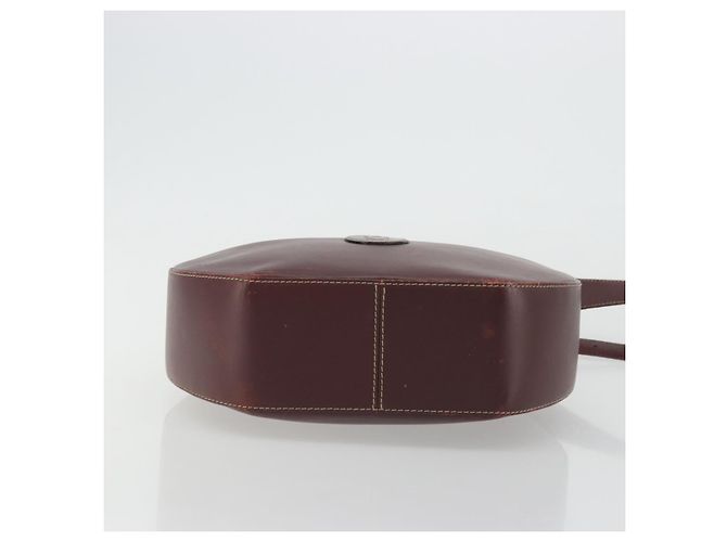 CARTIER Borsa a Spalla Must Line Pelle Bordeaux Oro Auth 175174 D'oro Bordò - vista 9
