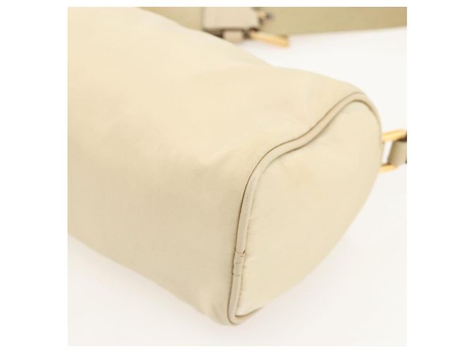 Borsa a Spalla PRADA Nylon Beige Oro Auth 175188 D'oro - vista 15