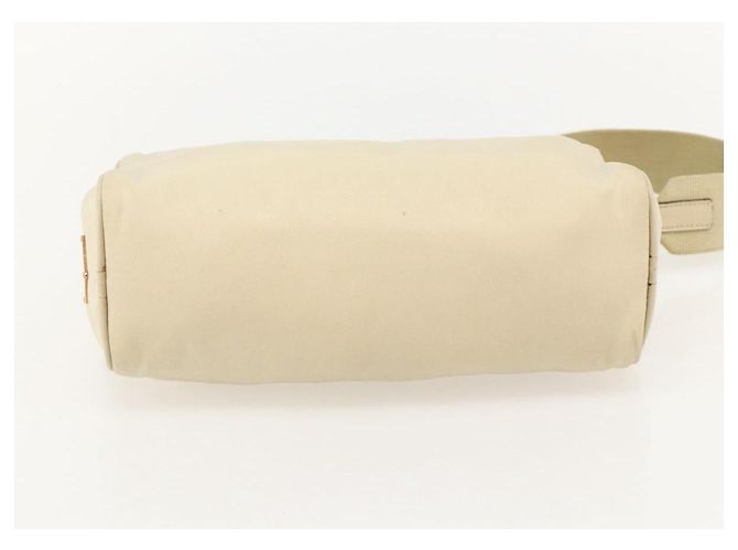 Borsa a Spalla PRADA Nylon Beige Oro Auth 175188 D'oro - vista 5