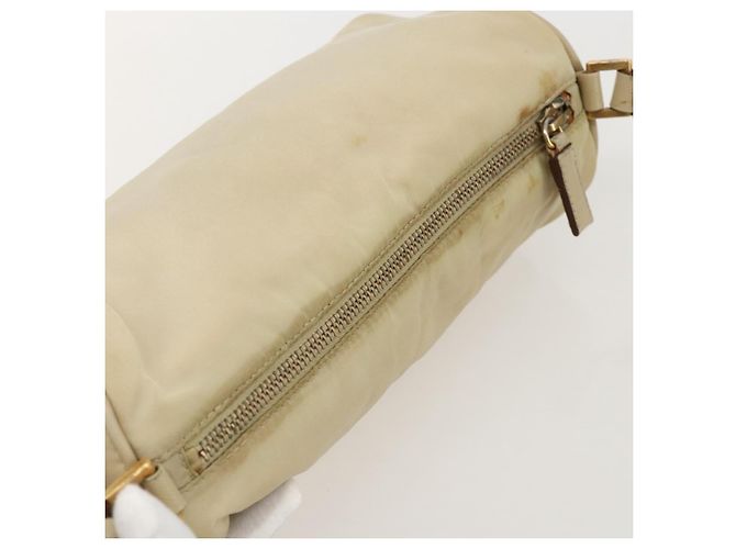 Borsa a Spalla PRADA Nylon Beige Oro Auth 175188 D'oro - vista 6