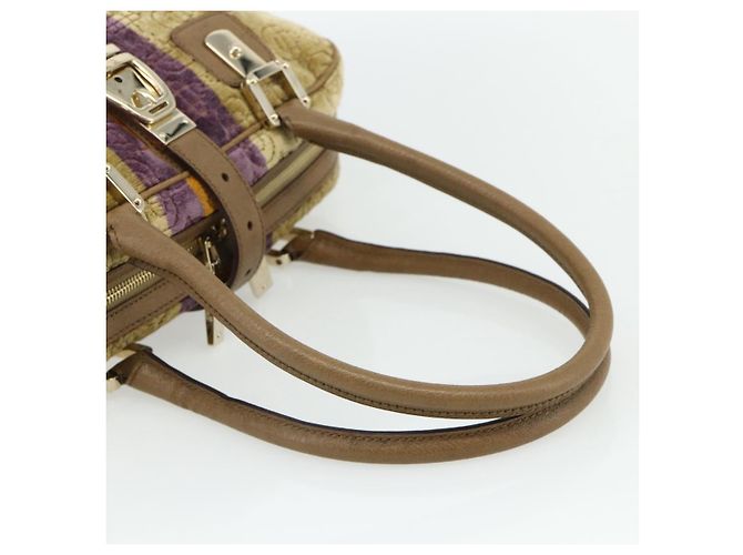 Gucci Borsa Boston Horsebit in velluto oro beige 145770 Auth 176490V D'oro - vista 7