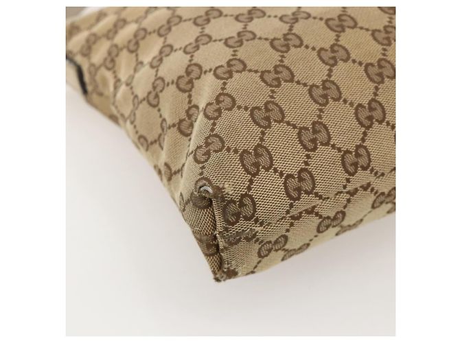 Borsa a Spalla GG Canvas Gucci Beige Oro 388924 Auth 175206 D'oro - vista 11