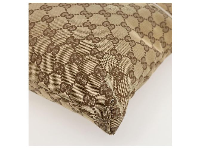 Borsa a Spalla GG Canvas Gucci Beige Oro 388924 Auth 175206 D'oro - vista 12