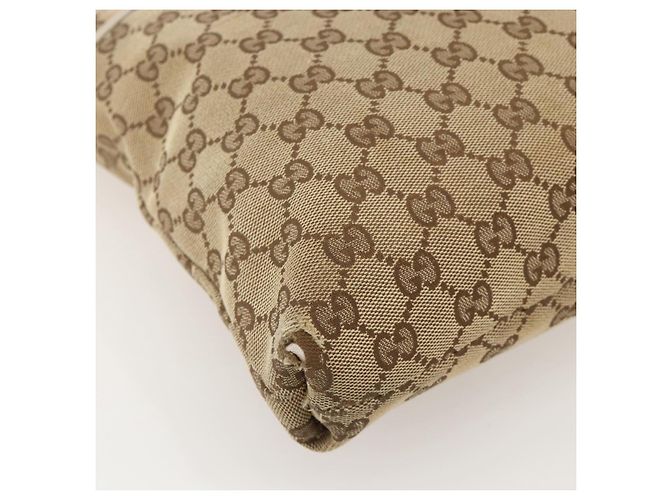Borsa a Spalla GG Canvas Gucci Beige Oro 388924 Auth 175206 D'oro - vista 13