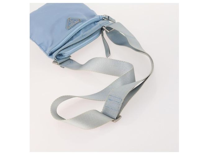 PRADA Schultertasche Nylon 2 Set Hellblau Auth YKZ1188 - Ansicht 12