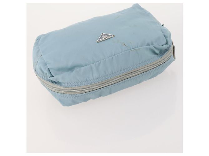 PRADA Schultertasche Nylon 2 Set Hellblau Auth YKZ1188 - Ansicht 5