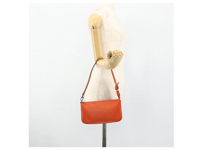 LOUIS VUITTON Pochette Accessori NM Epi Pouch Pimon LV Auth 168911A Arancione - vista 22