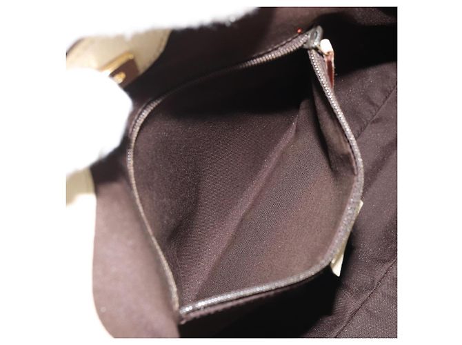 Borsa a mano GG Canvas Gucci Beige Oro 121023 Auth 175393 D'oro - vista 22