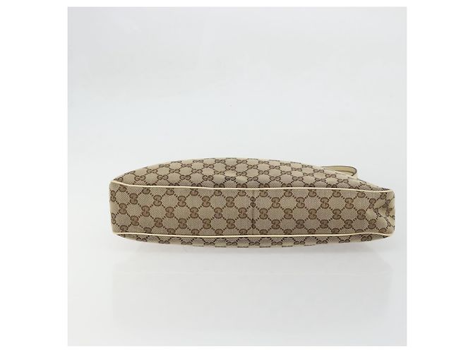 Borsa a mano GG Canvas Gucci Beige Oro 121023 Auth 175393 D'oro - vista 5