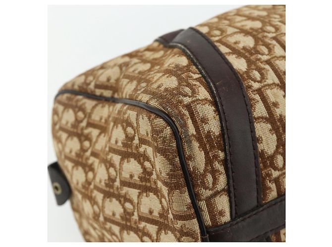 Borsa a mano in tela Trotter Christian Dior oro marrone Auth 175135 D'oro - vista 11