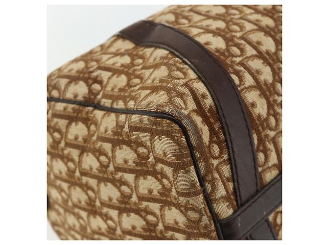 Borsa a mano in tela Trotter Christian Dior oro marrone Auth 175135 D'oro - vista 13